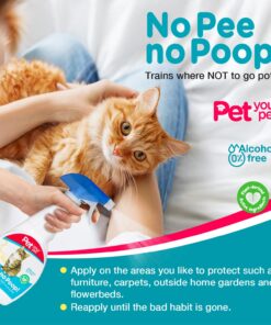 Cat Potty Training Spray No Pee No Poop, 16 Fl Oz, Non Toxic Spray for Cats Only, Natural Pee Deterrent, Stops Urine Marking and Pooping, Indoor Outdoor Keep Off
