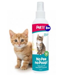 Cat Potty Training Spray No Pee No Poop, 16 Fl Oz, Non Toxic Spray for Cats Only, Natural Pee Deterrent, Stops Urine Marking and Pooping, Indoor Outdoor Keep Off