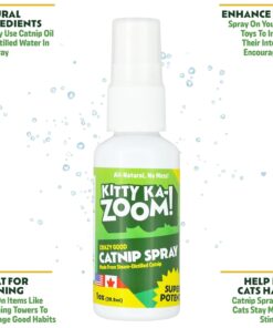 Catnip Spray - 4oz. Bottle | High Potency Catnip Spray Made from Steam-Distilled Natural Plants | Hand Harvest Grown in Canada and The USA
