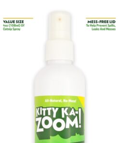 Catnip Spray - 4oz. Bottle | High Potency Catnip Spray Made from Steam-Distilled Natural Plants | Hand Harvest Grown in Canada and The USA