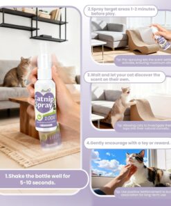 Catnip Spray for Cats, 100% Natural Catnip Mist Spray for Cats & Kittens, Relieves Stress, Calming, Safe for Pets - 2 Fl Oz