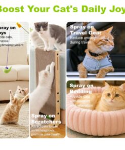 Catnip Spray for Cats, Highly Potent for Energizing Play & Toy Renewal, Calming Stress Relief for Indoor Cats, 100% Natural Dual-Plant Formula for Cats & Kittens, Mess-Free...