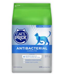 Cat's Pride NEW Antibacterial Cat Litter: Destroys 99.9% of Odor-Causing Bacteria - Powerful Odor Control - Premium Lightweight Clumping Litter - Scented, 12 Pounds