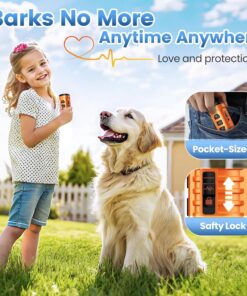 Cbersmg Dog Bark Deterrent Device 3X Anti Barking Device for Dogs, 5 Modes Stop Neighbors Dog Barks No More Safe for All Dogs 50FT Bark Control Indoor Outdoor with...
