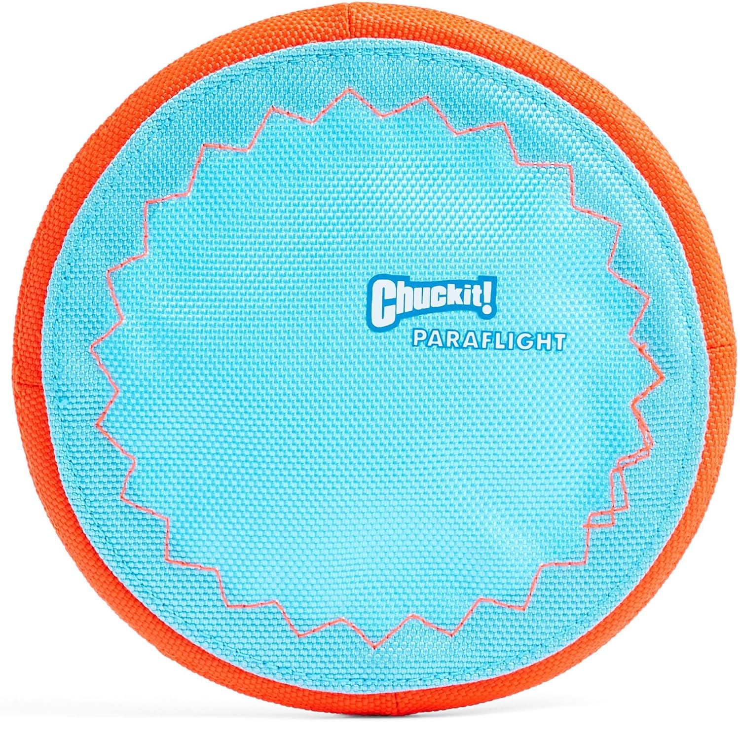 Chuckit! Paraflight Flying Disc Dog Toy - Water Floating Flyer - Durable Nylon Construction with Soft Rubber Edges - For Medium and Large Dogs - Size Large - 9.75" L x 9.75" W -...