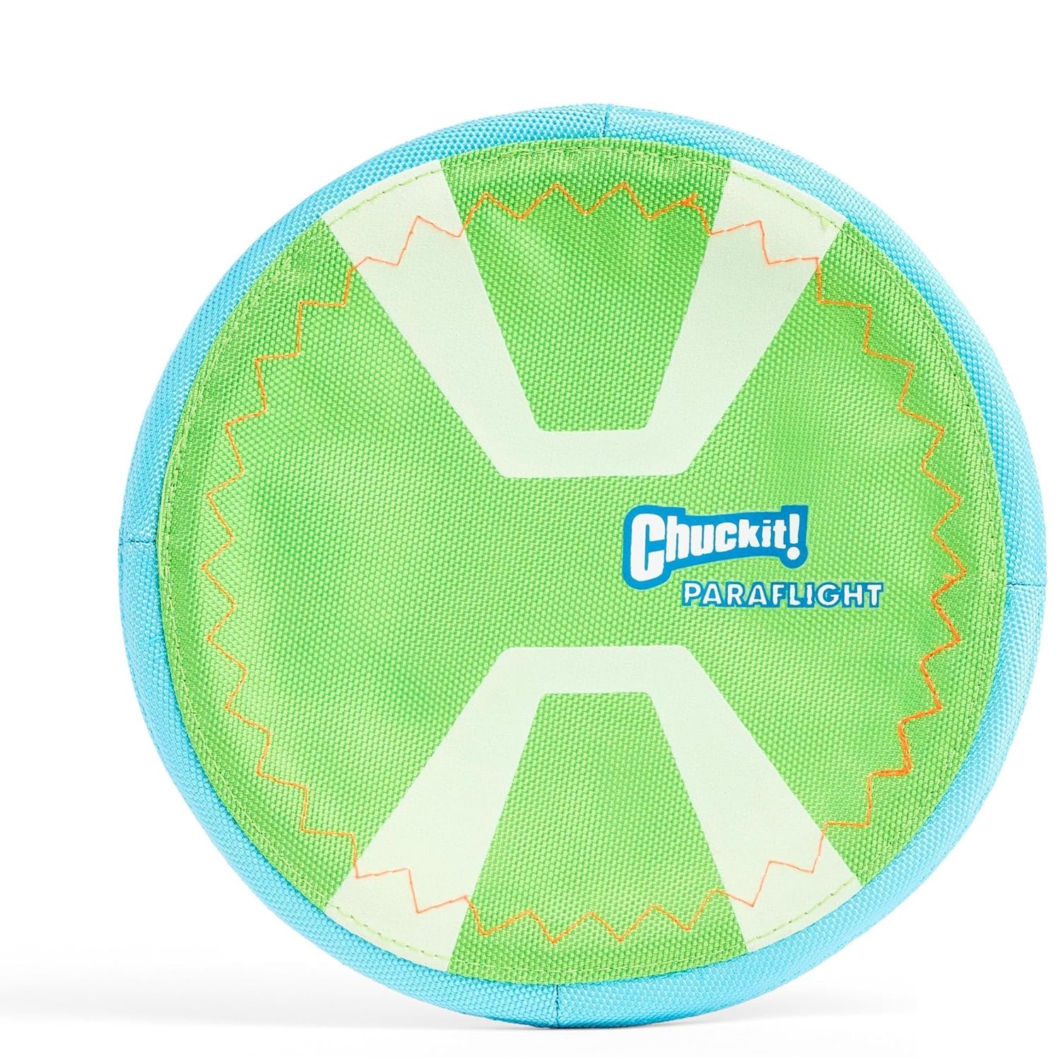 Chuckit! Paraflight Flying Disc Dog Toy - Water Floating Flyer - Durable Nylon Construction with Soft Rubber Edges - For Medium and Large Dogs - Size Large - 9.75" L x 9.75" W -...