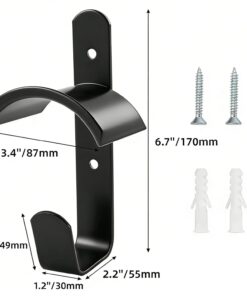 Cididu 4 Pack Horse Bridle Rack Hooks, Metal Bridle Holder Bracket Heavy Duty, Wall Mount Horse Tack Storage Harness Halter Hanger with Screws, Horse Trailer Stall Accessories...