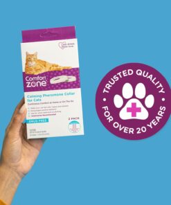 Comfort Zone Cat Calming Collar Value Pack: 4 30-Day Calming Collars for 120 Days of Calm; Cat Pheromones Help Anxiety, Reduce Stress, Urine Marking, Scratching; Indoor or...