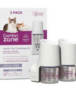 COMFORT ZONE Value Kit; 3 Multicat Diffusers & 6 Refills; Cat Calming Pheromone; Reduce Stress, Aggression, Fighting, Urine Marking, Scratching