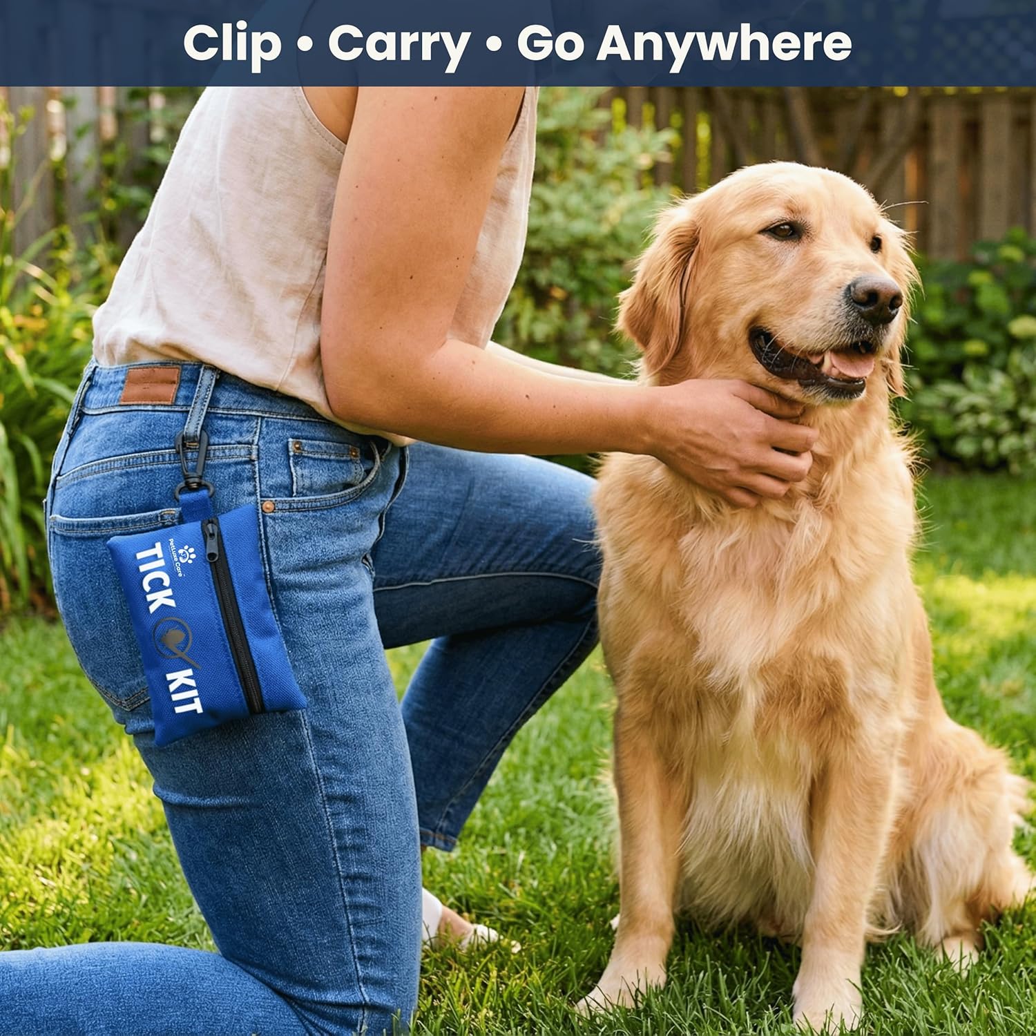 Complete Tick Removal Kit for Dogs & Cats – Tick Remover Tool Set with 3 Size Hooks, Tick Comb & Stainless Steel Precision Tick Remover + Tweezers, Travel Pouch – Safe, Fast...