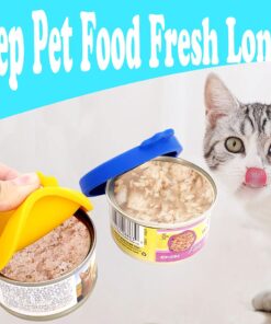 Comtim 4 Pack Cat Food Can Lids, Silicone Small Pet Food Can Lids Covers for 3 oz Cat Food Cans