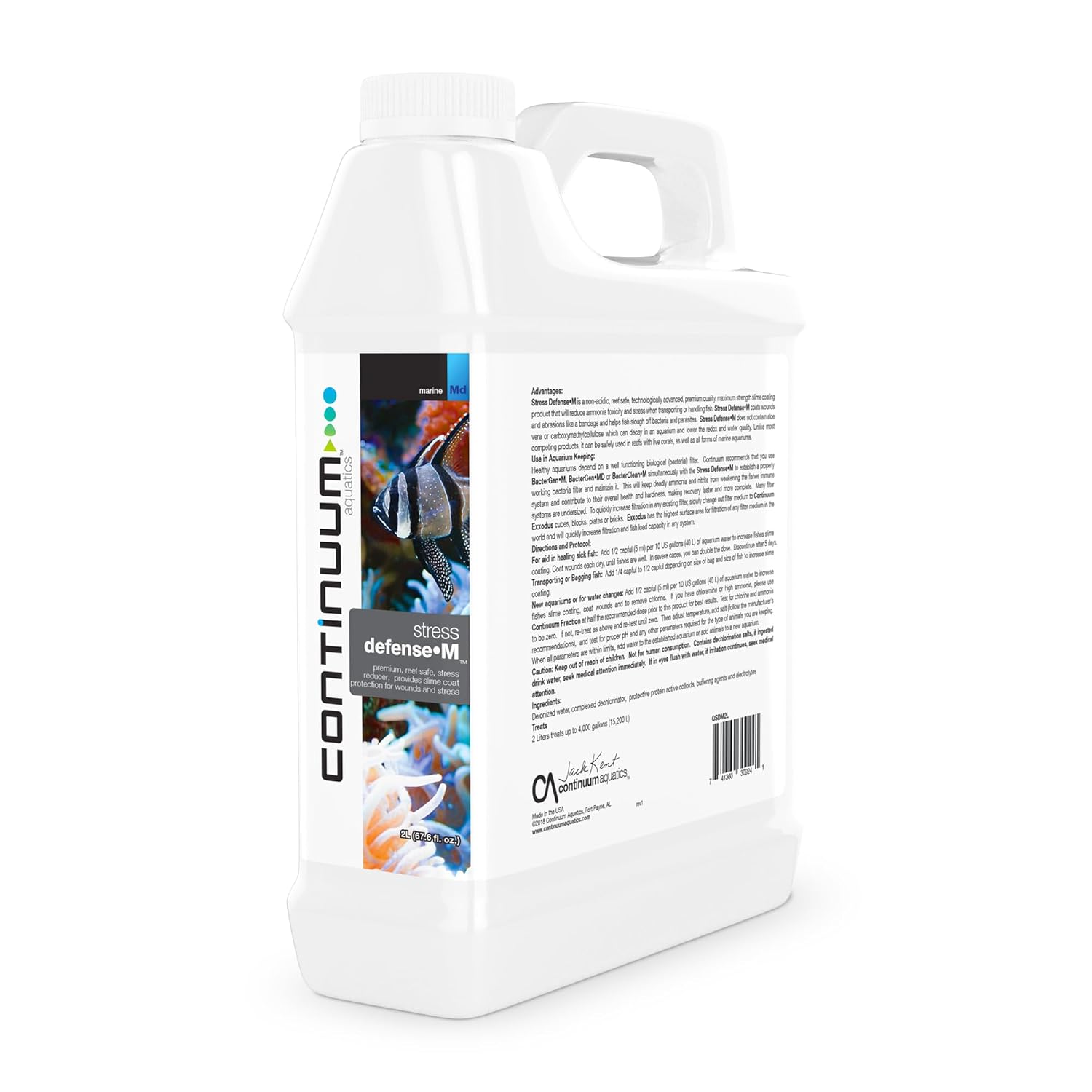 Continuum Aquatics Stress Defense M for Marine Aquariums – Supports Fish Health – Reduces Ammonia Stress – Enhances Slime Coating – Ideal for Transport & Recovery 500 ml