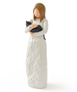 Cuayaes Cat Memorial Gifts, Orange Cat Figurines Loss of Cat Sympathy Gift for Cat Mom, Friendship Guardian Angel Statue Cat Remembrance Gifts for Women Cat Lovers
