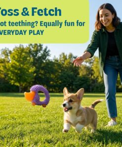 Cutie Chewies Hedgehog Dental Dog Chew Toy — Multi-Textured, Massages Gums, Floats & Bounces for Teething Puppies & Small Dogs, 5