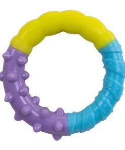 Cutie Chewies Hedgehog Dental Dog Chew Toy — Multi-Textured, Massages Gums, Floats & Bounces for Teething Puppies & Small Dogs, 5