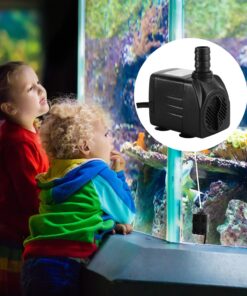 CWKJ Fountain Pump, 400GPH Submersible , Durable 25W Outdoor Water Pump with 6.5ft Power Cord, 3 Nozzles for Aquarium, Pond, Fish Tank, Water Pump Hydroponics, Backyard Fountain
