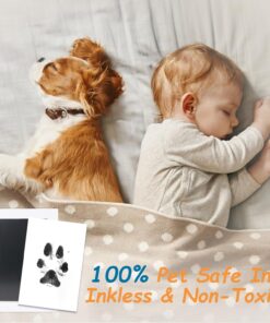 DeerZone Inkless Paw Print Kit,Dog Paw Print Kit,Dog Nose Print Kit,Clean Touch Ink Pads and Imprint Cards,Pet Paw Print Impression Kit for Dogs Cats Footprint Keepsake