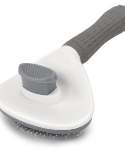Depets Self Cleaning Slicker Brush, Dog Cat Bunny Pet Grooming Shedding Brush - Easy to Remove Loose Undercoat, Pet Massaging Tool Suitable for Pets with Long or Short Hair