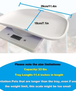Digital Pet Scale,Puppy Scales for Weighing,Digital Small Animals Scales for Weighing,Whelping Supplies,Kitten Scale,Baby Scales for Newborn Dog Cat Crawl Pet,Capacity up to 33...