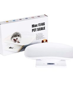 Digital Pet Scale, Small Animal Scale with Tape Measure, Kitchen Food Scale, Weighing Max 33lbs, Size 12