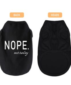 Discover Cozy Cotton Canine Wear: Soft, Lightweight, and Breathable Dog Shirt Vest with Eye-Catching Graphics(Nope not Today), Keeping Your Furry Friend Warm and Comfy! Black M
