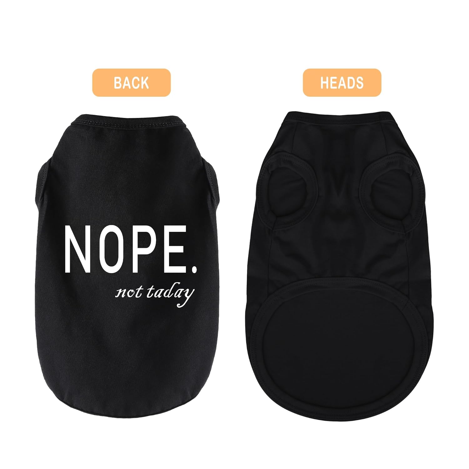 Discover Cozy Cotton Canine Wear: Soft, Lightweight, and Breathable Dog Shirt Vest with Eye-Catching Graphics(Nope not Today), Keeping Your Furry Friend Warm and Comfy! Black M