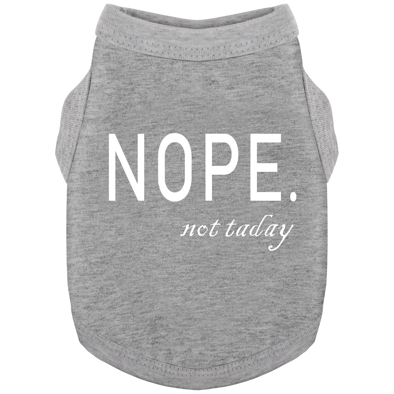 Discover Cozy Cotton Canine Wear: Soft, Lightweight, and Breathable Dog Shirt Vest with Eye-Catching Graphics(Nope not Today), Keeping Your Furry Friend Warm and Comfy! Black M