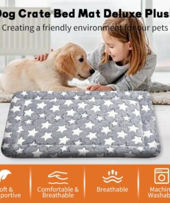 Dog Bed Mat – Soft & Comfortable Dog Kennel Pad for Crate – Durable Crate Bed & Mat for Dogs & Cats – Ideal for Crate, Kennel, and Home Use