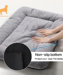 Dog Beds Crate Pad for Medium/Large Dogs Fit Metal,Ultra Soft, Washable & Anti-Slip Kennel Pad for Dogs Cozy Sleeping Mat,Gray 36inch