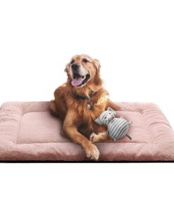 Dog Beds Crate Pad for Medium/Large Dogs Ultra Soft Dog Crate Bed Washable & Anti-Slip Kennel Pad for Dogs Cozy Sleeping Mat,Cream 36inch