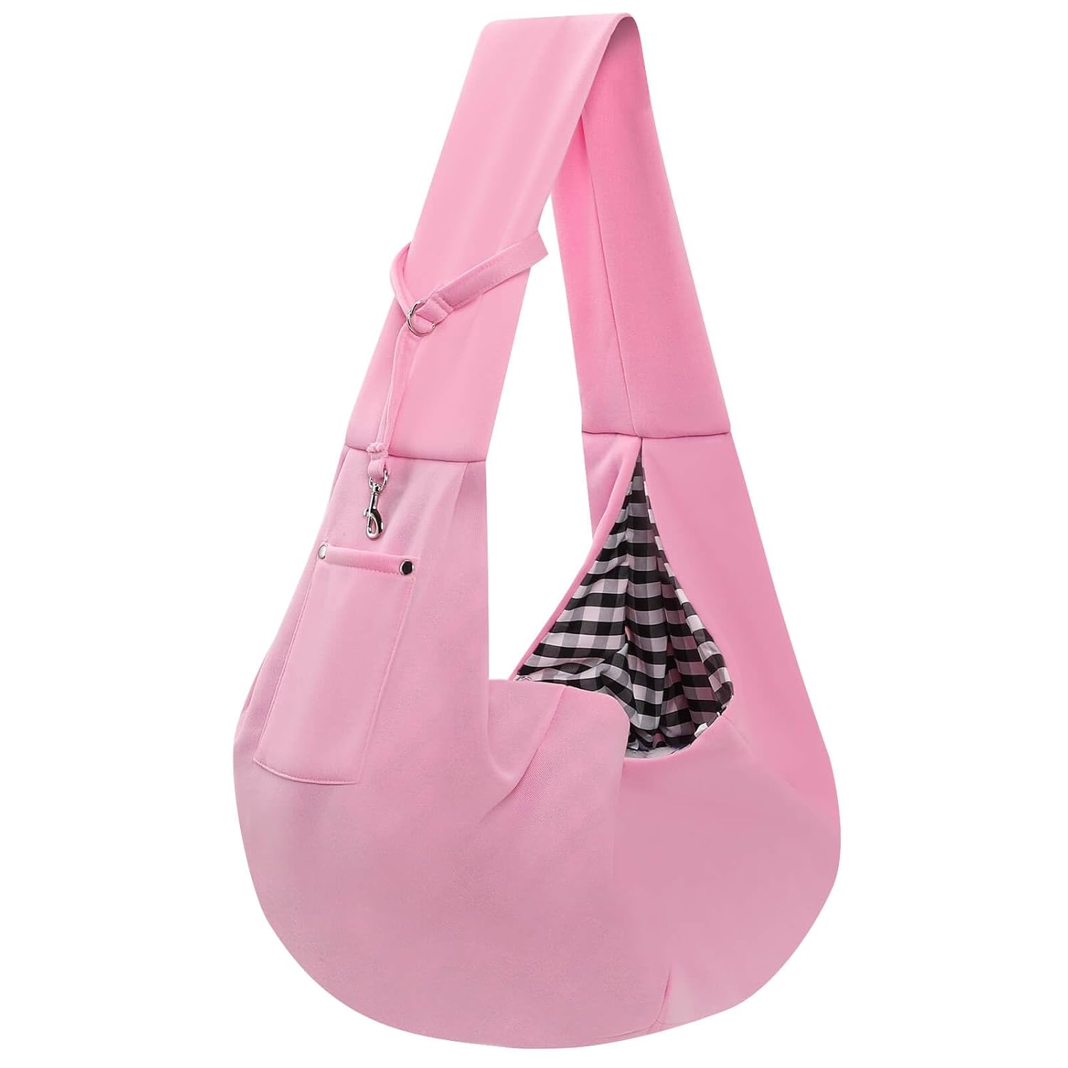 Dog Carrier Sling - Reversible Puppy Carrier Purse with Storage Pocket, Hand-Free Dog Sling Carrier for Carry Small Dogs and Cats, Travel Safety Harness, Dog and Cat Harness(Black)