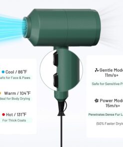 Dog Cat Hair Dryer,Professinal Double Force Grooming Blower Dryer for Medium/Small Pets,IEC & UL Certificated