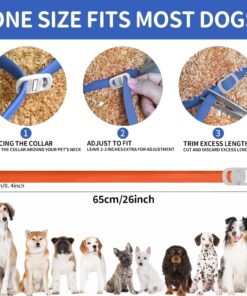 Dog Flea and Tick Collar 4 Pack, Waterproof Adjustable Collar for Dogs and Puppies, 32-Month Prevention, Blue & Orange