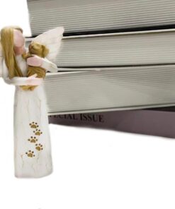 Dog Memorial Gifts for Loss of Dog, Pet Memorial Gifts, Resin Angel Statues,Sculpting Angels，Pet Sympathy Gifts(White)