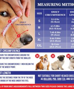 Dog Muzzle for Small Dogs - Soft Nylon Breathable Muzzle for Small Dog with Air Mesh | Adjustable Dogs Muzzles to Prevent Biting | Puppy Mussels for Grooming Barking Chewing...