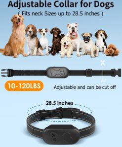 Dog Shock Collar with Remote Control for Dogs 10–120lbs, IPX7 Waterproof Dog Training Collar with Security Lock, 4 Safe Training Modes, Rechargeable Long Battery Life for Small...