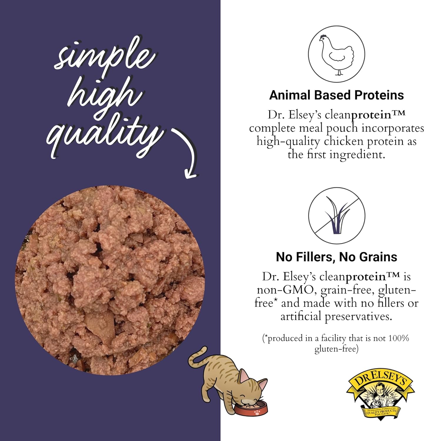 Dr. Elsey's Clean Protein Chicken Home Style Recipe All-Meat Pouch (Pack of 12)