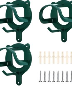 Dunzy 3 Counts Horse Bridle Rack Bracket Bridle Hooks Tack Storage Halter Hanger Metal Holder with Tubes and Screw for Horse Barn Supplies(Black)