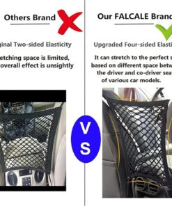 DYKESON Dog Car Net Barrier Pet Barrier with Car Mesh Organizer for Dog & Child, Safety Divider with Upgraded Storage Pouch, Easy Install for Cars & SUVs
