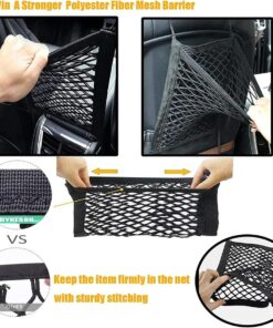 DYKESON Dog Car Net Barrier Pet Barrier with Car Mesh Organizer for Dog & Child, Safety Divider with Upgraded Storage Pouch, Easy Install for Cars & SUVs