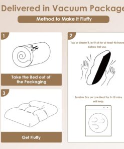 EHEYCIGA Fluffy Dog Crate Bed for Extra Large Dogs, Plush Faux Fur Pet Crate Pad, Calming Anti Anxiety XL Dog Bed, Washable Soft Warm Mat with Non-Slip Bottom, Brown
