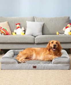 EHEYCIGA Orthopedic Dog Beds for Extra Large Dogs 44x32Inch, Waterproof Memory Foam XL Pet Bed with Sides, Non-Slip and Egg-Crate Foam Big Dog Couch Bed with Washable Removable...
