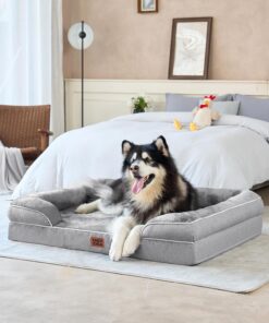 EHEYCIGA Orthopedic Dog Beds for Extra Large Dogs 44x32Inch, Waterproof Memory Foam XL Pet Bed with Sides, Non-Slip and Egg-Crate Foam Big Dog Couch Bed with Washable Removable...