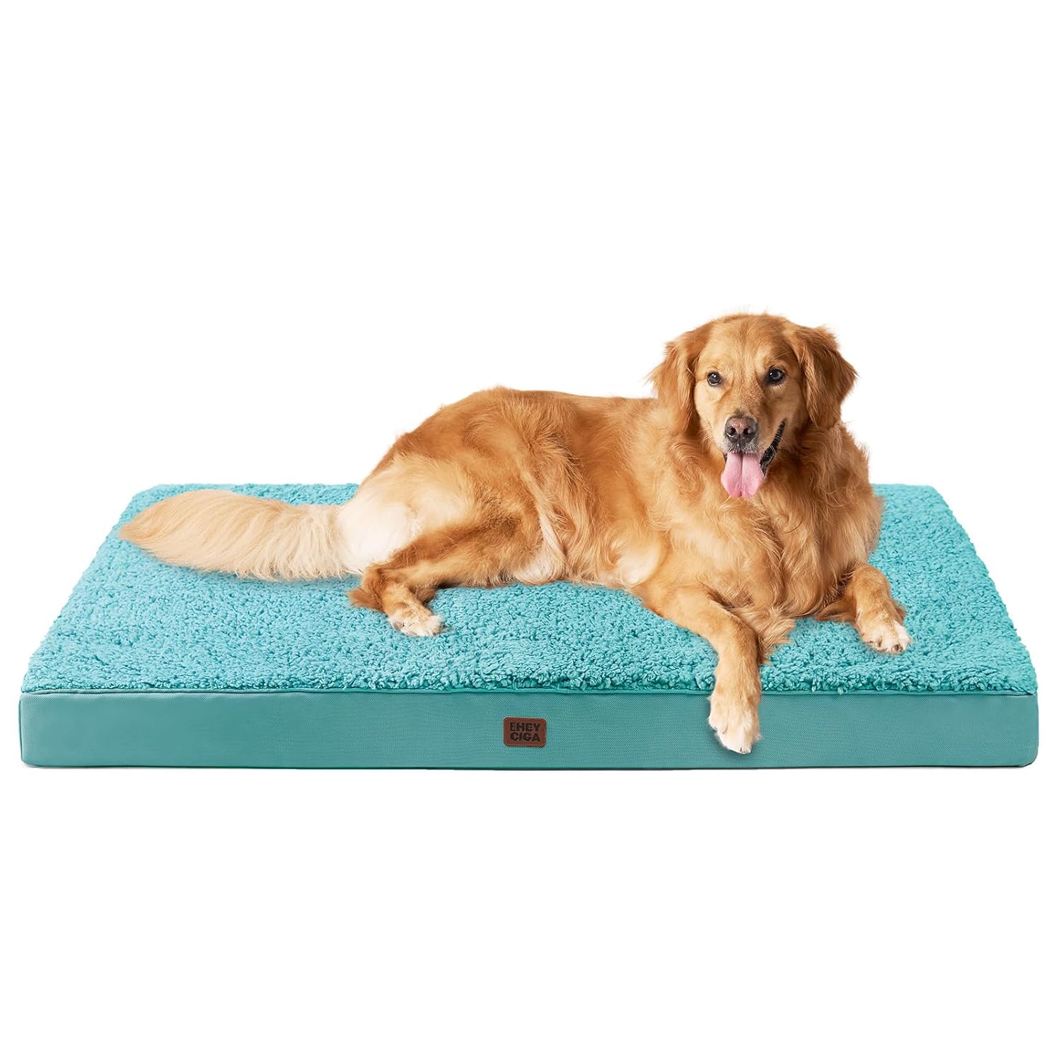EHEYCIGA Orthopedic XL Dog Beds for Extra Large Dogs with Removable Washable Cover for Crate, Beige, 41x27