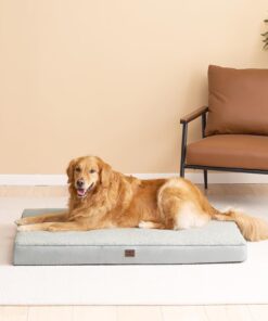 EHEYCIGA Washable Dog Beds for Extra Large Dogs, XL Dog Bed with Removable Cover for Crate, Orthopedic Foam Pet Bed Dog Mat Mattress Cushions for Extra Large Dogs, Greyish...