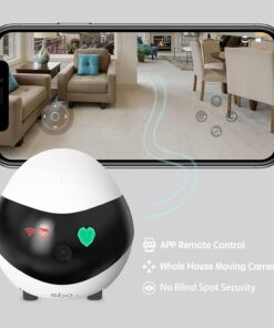 Enabot EBO SE FamilyBot Home Camera Robot: 1080P Movable Pet Camera Indoor, Battery-Operated, Auto-Recharge, Night Vision, 2-Way Talk, Local Storage, APP Control