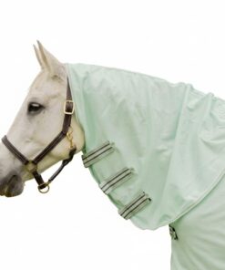 Equinavia Brisk Mesh Horse Fly Sheet with Removable Neck Cover| Durable Extended Coverage with UPF 45 UV Protection | Fly Sheet for Horses - Silver Gray - 81 in