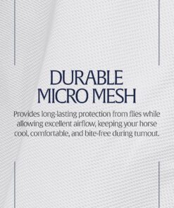 Equinavia Brisk Mesh Horse Fly Sheet with Removable Neck Cover| Durable Extended Coverage with UPF 45 UV Protection | Fly Sheet for Horses - Silver Gray - 81 in