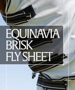 Equinavia Brisk Mesh Horse Fly Sheet with Removable Neck Cover| Durable Extended Coverage with UPF 45 UV Protection | Fly Sheet for Horses - Silver Gray - 81 in