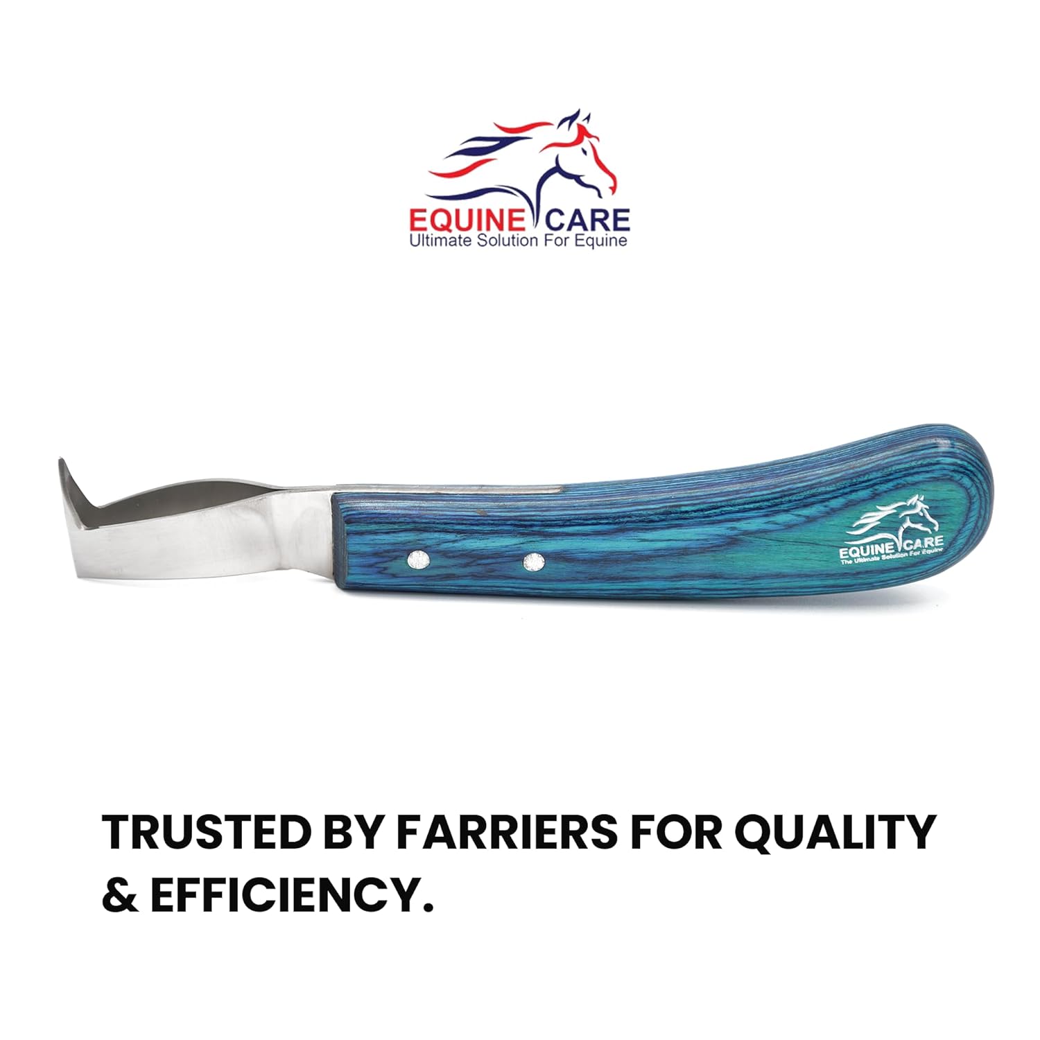 Equine Care Double-Edged J2 Stainless Steel Hoof Trimming Loop Knife, Hoof Pick with Sheet Handle - Versatile Farrier Tool for Horse & Cow Hoof Care, Ideal for Farriers & Horse...
